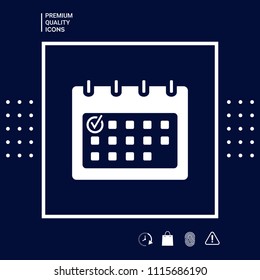 Calendar with Check mark-  icon