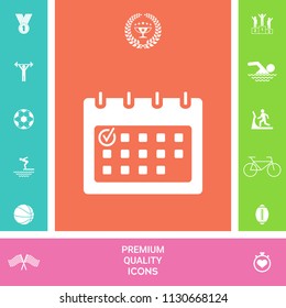 Calendar with Check mark-  icon