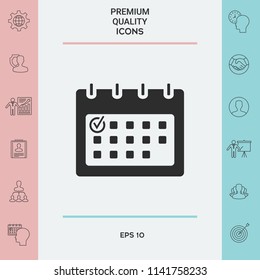 Calendar with Check mark-  icon