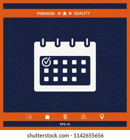 Calendar with Check mark-  icon