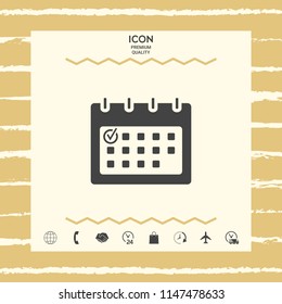 Calendar with Check mark-  icon