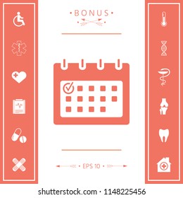 Calendar with Check mark-  icon