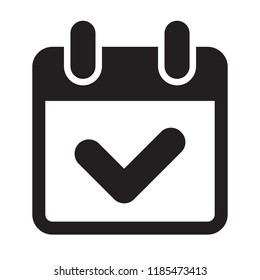 calendar check mark icon