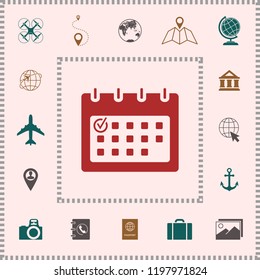 Calendar with Check mark-  icon
