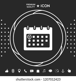 Calendar with Check mark-  icon