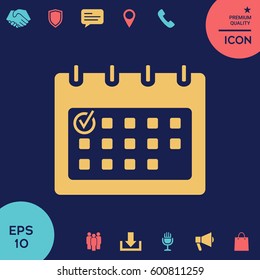Calendar with Check mark-  icon