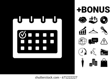 Calendar with Check mark-  icon