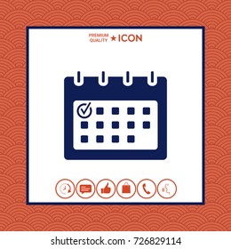 Calendar with Check mark-  icon