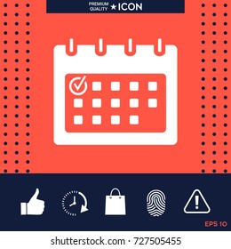 Calendar with Check mark-  icon