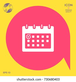 Calendar with Check mark-  icon