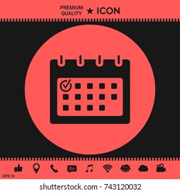 Calendar with Check mark-  icon