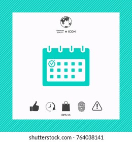 Calendar with Check mark-  icon