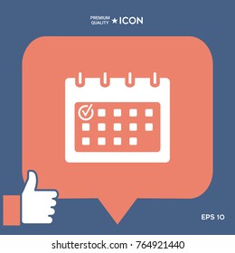 Calendar with Check mark-  icon
