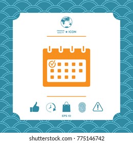 Calendar with Check mark-  icon