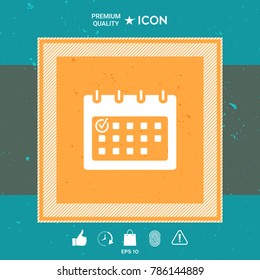 Calendar with Check mark-  icon