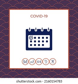 Kalender mit Markierungssymbol. Element für Ihr Design