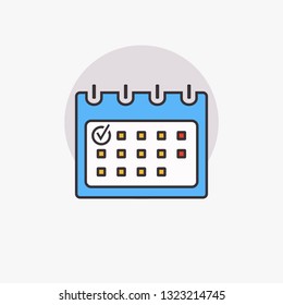 Calendar with Check mark-  icon. Graphic elements for your design