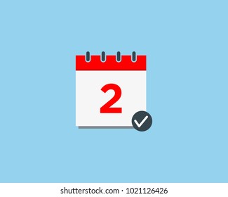 Calendar with check mark vector illustration