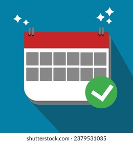 Calendar Check planner icon year