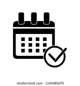 Calendar check symbol icon vector icon. Simple element illustration. Calendar check symbol symbol design. Can be used for web and mobile.
