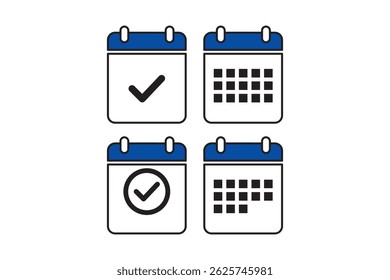 calendar check time schedule web icon 