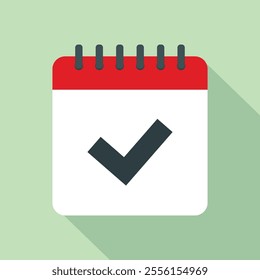 calendar check vector icon falt