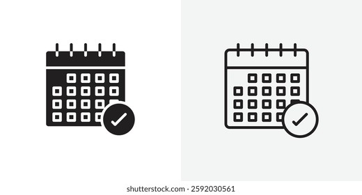 Calendar check vectors icons pack for apps and Ui Ux desigs