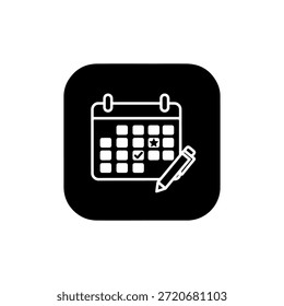 Calendario con fechas marcadas y lápiz