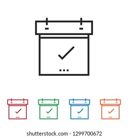 Calendar checked vector icon
