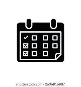 Calendar with Checklist for Effective Time Planning and Task Management