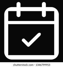 calendar checklist flat icon