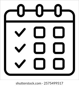 Calendar With Checkmark Icon Element For Design