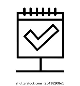 Calendar with Checkmark Icon vector