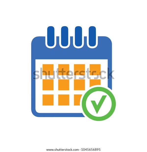 カレンダー チェックマーク アイコン ベクター イベント シンボル 日または月のアイコン のベクター画像素材 ロイヤリティフリー