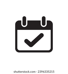 Calendar checkmark icon vector illustration