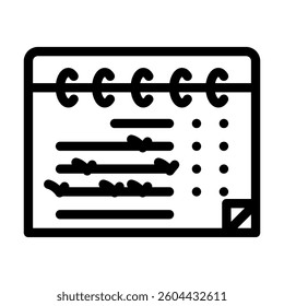 calendar checkmarks hybrid work line icon vector. calendar checkmarks hybrid work sign. isolated contour symbol black illustration