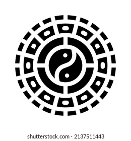 calendar chinese glyph icon vector. calendar chinese sign. isolated contour symbol black illustration