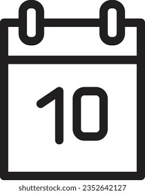 Calendar Chinese Hanging Outline Icon