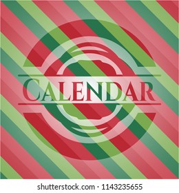 Calendar christmas badge background.