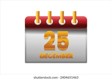 Calendar Christmas Element Sticker Design