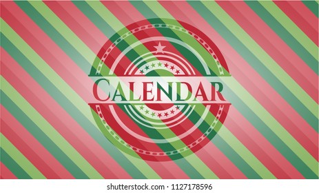 Calendar christmas style badge..