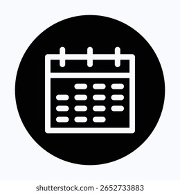 Ícone Circular Do Calendário Para Interface Do Usuário, Ícone De Vetor Isolado.