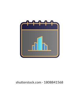 Calendar, city color gradient vector icon