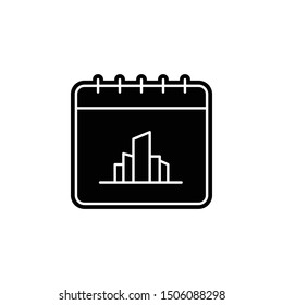 Calendar, city icon. Simple glyph, flat vector of calendar icons for ui and ux, website or mobile application
