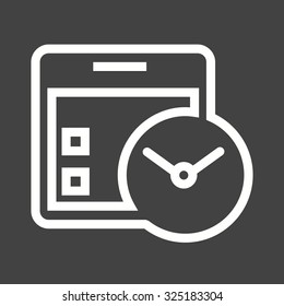 Calendar, clock, event, schedule icon vector image. Can also be used for SEO, digital marketing, technology. Suitable for web apps, mobile apps and print media.