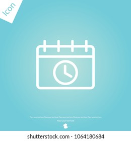 Calendar with clock icon