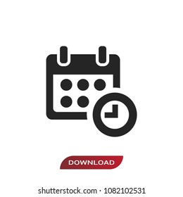 Calendar and clock icon