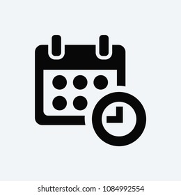 Calendar and clock icon
