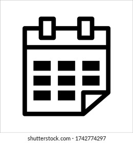Icono de calendario y reloj. Calendario, cita
