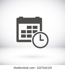 calendar & clock icon. Vector  Eps 10 